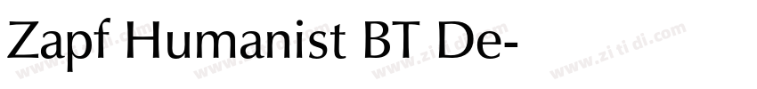 Zapf Humanist BT De字体转换 Zapf Humanist BT De字体转换